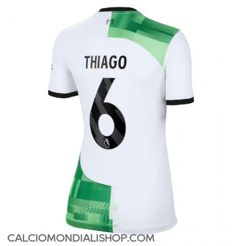 Maglie da calcio Liverpool Thiago Alcantara #6 Seconda Maglia Femminile 2023-24 Manica Corta